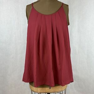 Panhandle Slim Wine Pleated Spaghetti Strap Camisole
